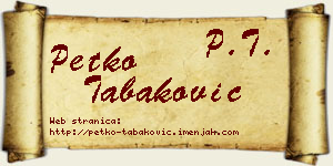 Petko Tabaković vizit kartica